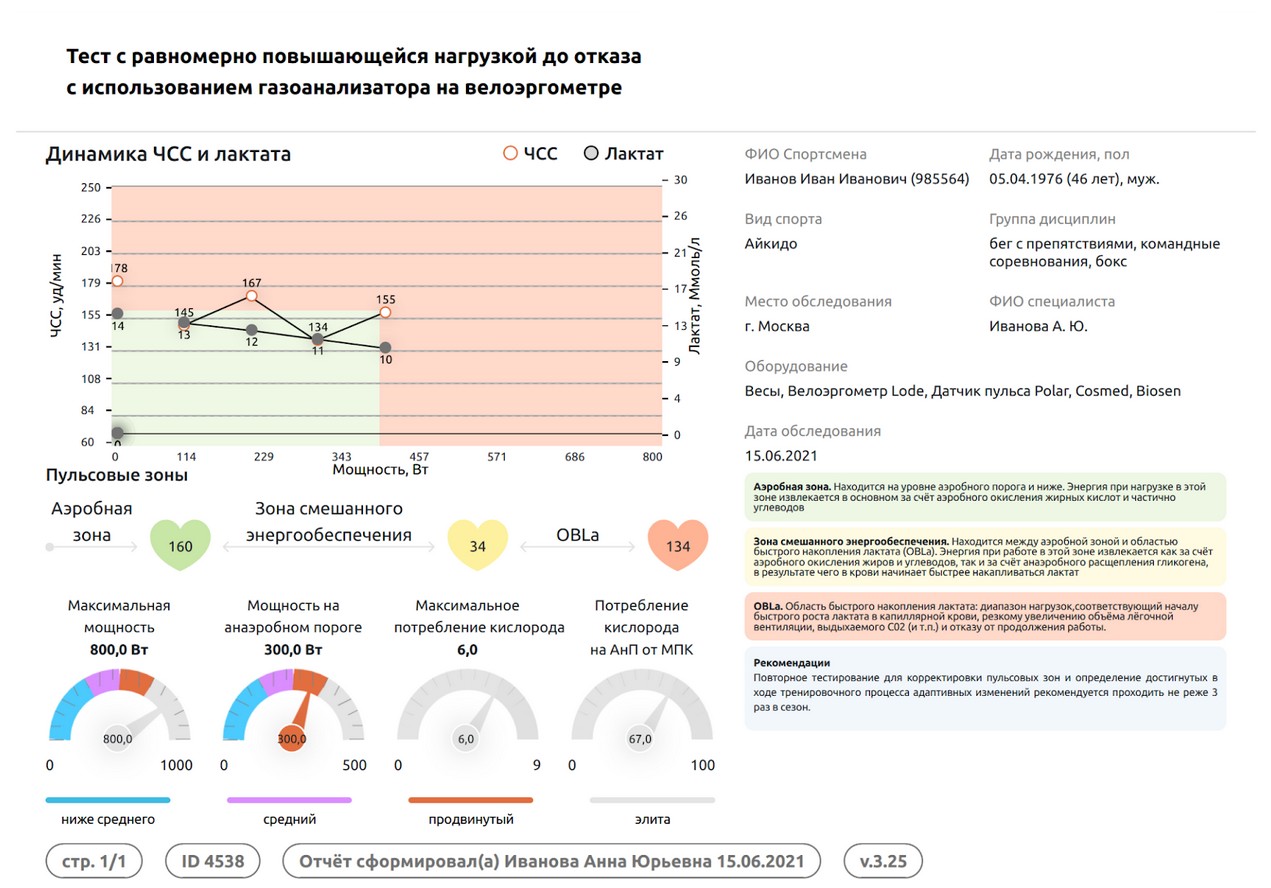 Скриншот Sport Checkup - Отчеты